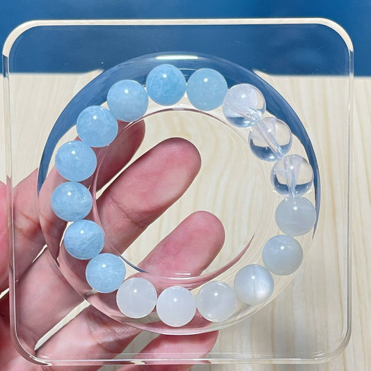 Bracelet | Aquamarine x Moonstone x Pyramid Quartz