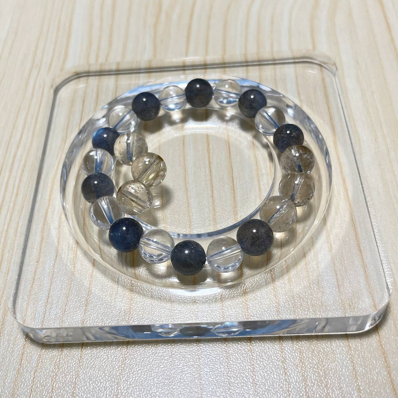 Golden Cycle Bracelet | ゴールデンサイクル ブレスレット(ラブラドライト × クリアクォーツ × ルチルクォーツ)