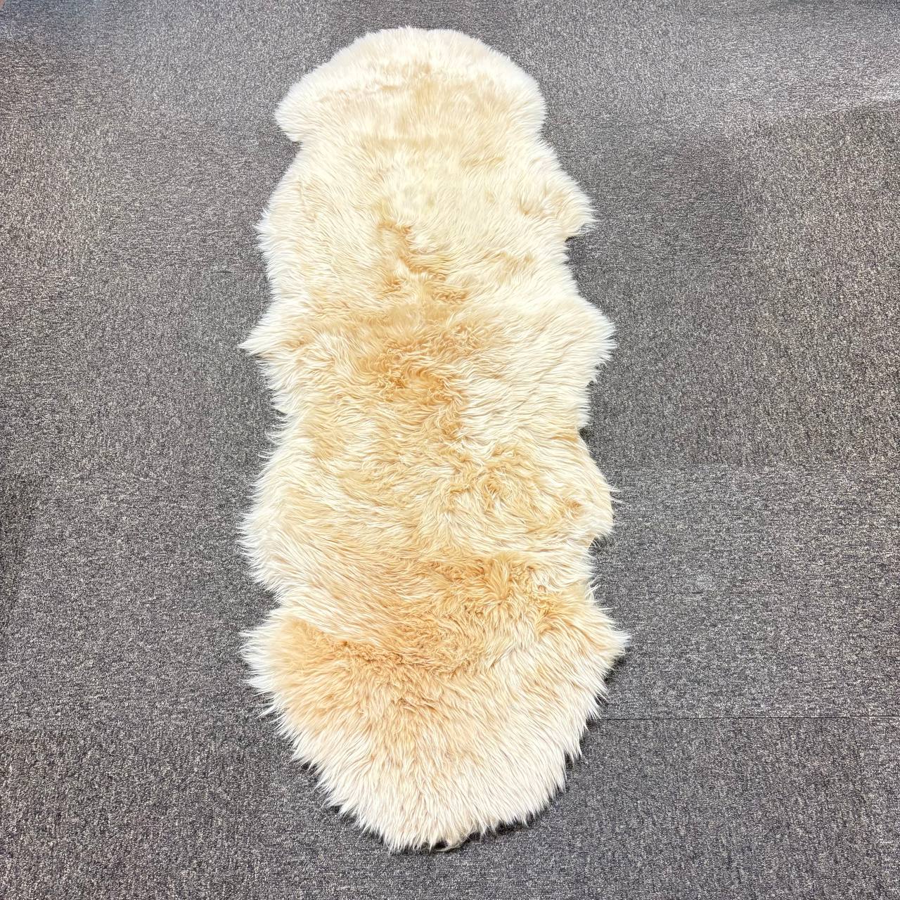 ムートンラグ シープスキンロング 羊毛皮 本革仕様 185×65cm 長毛タイプ