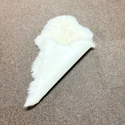 ムートンラグ シープスキン 羊毛皮ラグ 90×60cm ふわふわ長毛ファー