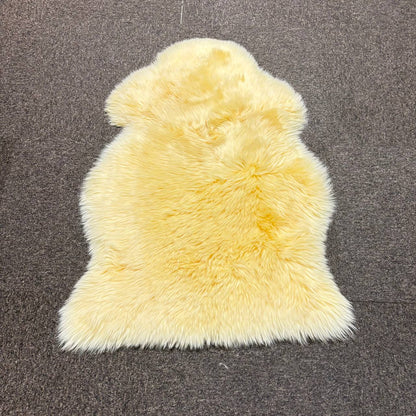 ムートンラグ シープスキン 羊毛皮ラグ 90×60cm ふわふわ長毛ファー