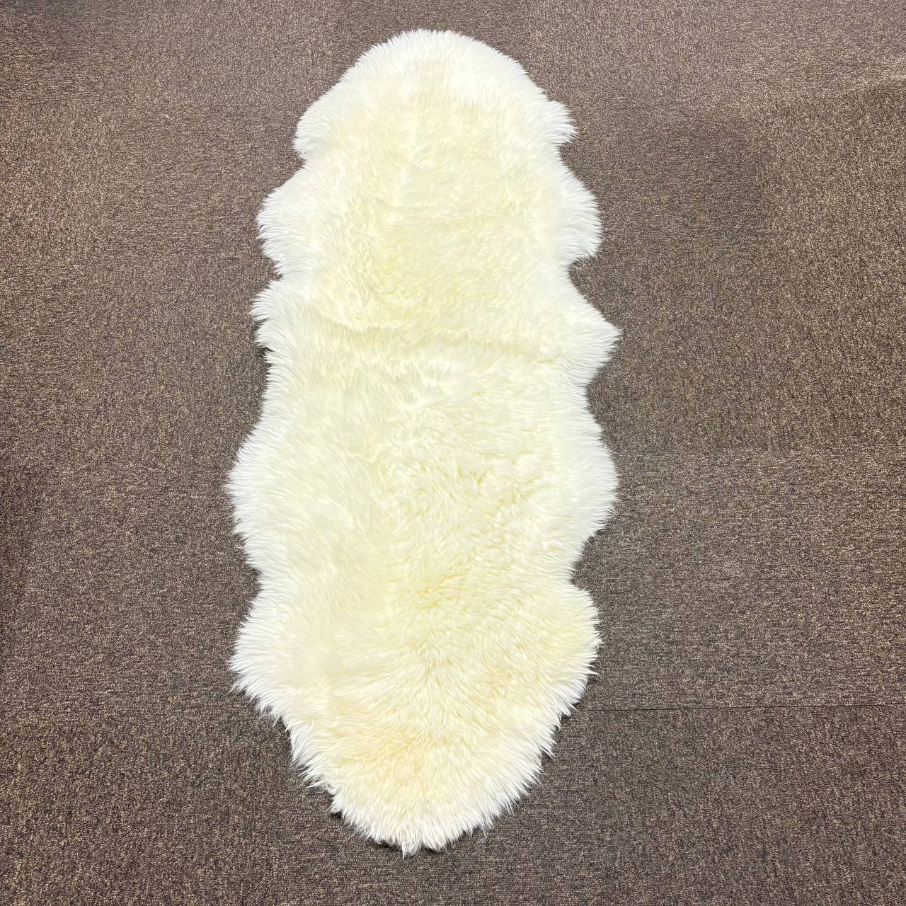 ムートンラグ シープスキンロング 羊毛皮 本革仕様 185×65cm 長毛タイプ