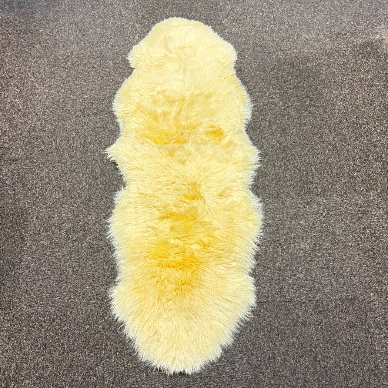 ムートンラグ シープスキンロング 羊毛皮 本革仕様 185×65cm 長毛タイプ