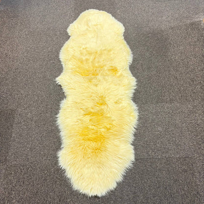 ムートンラグ シープスキンロング 羊毛皮 本革仕様 185×65cm 長毛タイプ