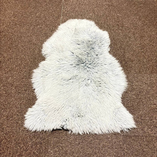 ムートンラグ シープスキン 羊毛皮ラグ 90×60cm ふわふわ長毛ファー