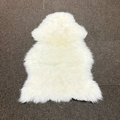 ムートンラグ シープスキン 羊毛皮ラグ 90×60cm ふわふわ長毛ファー