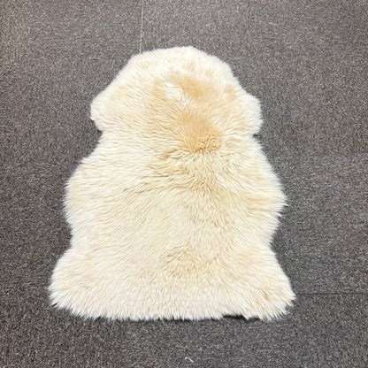 ムートンラグ シープスキン 羊毛皮ラグ 90×60cm ふわふわ長毛ファー