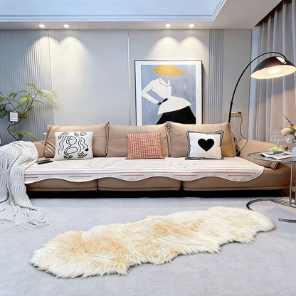 ムートンラグ シープスキンロング 羊毛皮 本革仕様 185×65cm 長毛タイプ