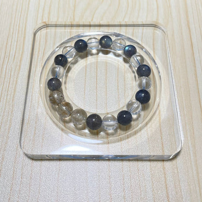 Golden Cycle Bracelet ｜ ゴールデンサイクル ブレスレット（ラブラドライト × クリアクォーツ × ルチルクォーツ）