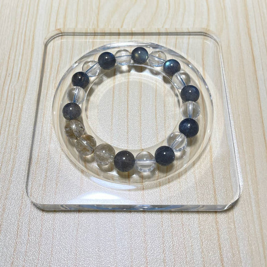 Golden Cycle Bracelet ｜ ゴールデンサイクル ブレスレット（ラブラドライト × クリアクォーツ × ルチルクォーツ）